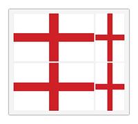 4 x St George England Flag Vinyl Sticker for Car Bumper Mirror iPad Van Laptop