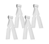 4 x Stainless Steel Pastry Tongs | Decorating and closing tools | Practical accessory for crusts | Easy and precise home cooking utensils