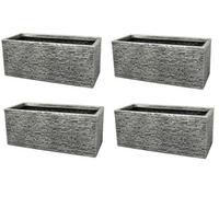 4 X Strata 60Cm Brick Effect Trough Gn576-Pew-St Grey Trough