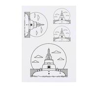 4 x 'Submarine At Sea' Temporary Tattoos - Water Resistant, Skin-Safe, Non-Toxic Transfers, Mixed Sizes (TO00078740)