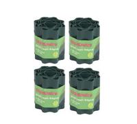4 X Supagarden Small Green Plastic Lawn Edging Border 12Cm X 6M
