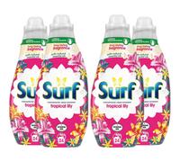4 x Surf Tropical Lily Concentrated Liquid Detergent 648ml