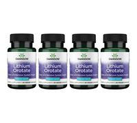 4 x Swanson Lithium Orotate 5 mg -60 Veggie Capsules - Brain and Nervous System
