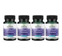 4 x Swanson Lithium Orotate 5 mg -60 Veggie Capsules - Brain and Nervous System