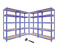 4 Tier Garage Shelving Units Storage Heavy Duty Metal Racking Shelves 5 Bays -