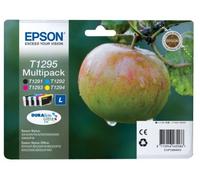 4 x T1295 Multipack Original Ink Cartridges for Epson T1291, T1292, T1293, T1294 BX 305 °F, BX 320 FW, BX 525 WD, BX 625 FWD EPSON STYLUS SX 420 W, SX 525 WD, SX 620 FW