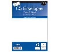 4 X Tallon Just Stationery C5 Peel & Seal Envelopes - White (Pack of 30)