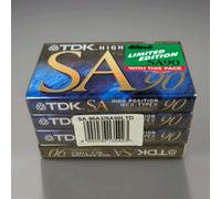 4 x TDK SA-90 EA BEA Audio Cassette Type II Black Limited Edition New Sealed