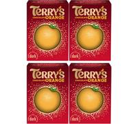 4 x Terry's Chocolate Orange Dark 145g | Premium Dark Chocolate with Real Orange Oil | Chocolate Ball | 43% Cocoa Solids | Vegetarian | Perfect for Sharing, Gifting & Christmas Celebrations