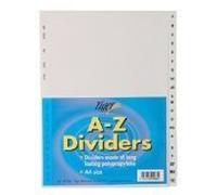 4 X Tiger A to Z plastic A4 dividers - single set