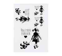 4 x 'Together Forever' Temporary Tattoos - Water Resistant, Skin-Safe, Non-Toxic Transfers, Mixed Sizes (TO00076052)