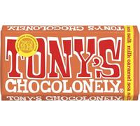 4 x Toney's Chocolonely Milk Chocolate Bar with Caramel & Sea Salt - 180g | Fairtrade, Chunky & Delicious Treat
