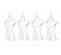 4 X Torso Female Teenager Damentorso Upper Body half Shell Mädchentorso White