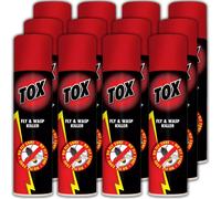 TOX FLY & WASP KILLER INSECTICIDE FAST ACTING AEROSOL SPRAY INSTANT 300ml x 12