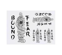 4 x 'Trapped Within the Spider's Grip' Temporary Tattoos - Water Resistant, Skin-Safe, Non-Toxic Transfers, Mixed Sizes (TO00079128)
