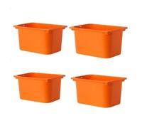 4 X Trofast plastic Storage Boxes - Orange - 42 x 30 x 23 cm