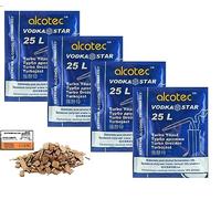 4 x Turbo Yeast - Alcotec Vodka Star 66g, Yeast for sugar or fruit fermentation, Vodka Yeast, Mash Yeast, Rapid Yeast