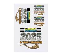 4 x 'Turning 2025 into Legacy' Temporary Tattoos - Water Resistant, Skin-Safe, Non-Toxic Transfers, Mixed Sizes (TO00081066)