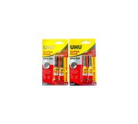 4 x UHU Super Glue Adhesive - Extra Strong - Ultra Fast - 3g Tube (2 Twin Packs)