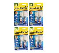 4 x Ultra Strong Super Glue Adhesive Liquid Glue 2 x 3g Tubes Suitable For Rubber Ceramic Wood Plastic & Other Household Repairs