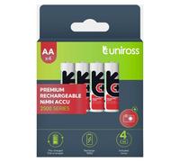 UNIROSS Hybrio Rechargeable Battery HR6 AA 2350 mAh BLISTER*4 2500 Series