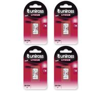 4 x Uniross CR123 Lithium 3V Photo Camera Batteries - 123 CR123A DL123 DL123A