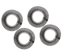 4 X Unisex Black Plastic Zig Zag Sports Headband Bandeau Flexi Comb Hair Band for Women Girls by Glitz4Girlz