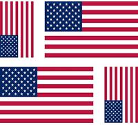 4 x United States Flag Car/Motorbike Stickers