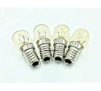 4 X Universal Pygmy Oven Lamp E14 15W SES 300º C Oven Rated Light Bulbs Pack