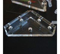 4 x V3, 5mm Thickness, Corner Brackets, Clear Transparent Acrylic + 20x M5 Bolts, Clear Right Angle Bracket, Corner
