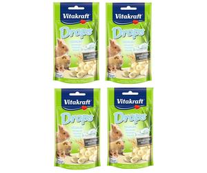 4 X VITAKRAFT SMALL ANIMAL TREAT DROPS RABBIT GUINEA PIG HAMSTER DROPS FLAVOURS