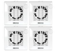 4 x Vortice 11201 PUNTO M100/4" Axial Extractor Fans 100mm (Standard Model)