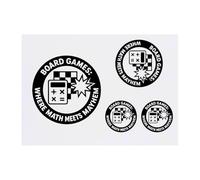 4 x 'Where Math Meets Mayhem' Temporary Tattoos - Water Resistant, Skin-Safe, Non-Toxic Transfers, Mixed Sizes (TO00085950)