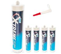 4 x White Bond-It Xtreme Silicone Sealant for bathrooms, Kitchens, Bath, Wet Room - Anti-Mould Silicone Premiere Range BDSANX
