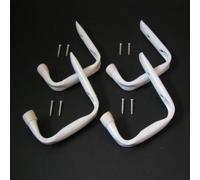 4 X White Jumbo Ladder Hooks / Large Garage Shed Storage Bikes Workshop Tools Garden