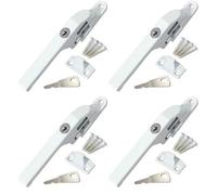 4 x White Modern Locking Casement Fasteners from Ironmongery Hardware Online