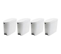 4 x White Pedal Operated Sanitary Bin 20 Litre Capacity