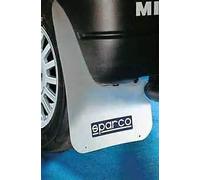 4 x White Rally Style Car Exterior Styling Mudflaps - Universal Fit