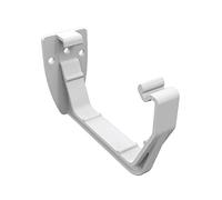 4 x White Square Fascia Gutter Brackets, Freeflow 114mm Rain Water Systems