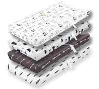 4 x Wickelauflagenbezüge, Wald, Tiere, Holz, neutral, Unisex, für Babys, Jungen oder M?dchen