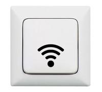 4 x WiFi Symbol Stickers, Silhouette Sticker (SM3/2/1) (Choice of Colours from Colour Chart, 2 x 1.7 cm)