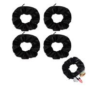 4 x Women's Hair Bobbles with Zip, Black Hair Scrunchie with Hiding, Travel Gadgets Hiding Place Money, Money Hiding Place Safe Travel, Beach Gadget, Holiday, Money Hideout, Travel Hair Scrunchie for