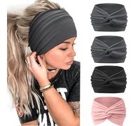 4 x women's headbands, women's summer headbands, breathable headbands for summer, not only suitable for yoga and daily activities, but also as a gift for family and friends