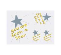 4 x 'You Are Such A Star' Temporary Tattoos - Water Resistant, Skin-Safe, Non-Toxic Transfers, Mixed Sizes (TO00075608)