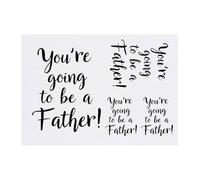 4 x 'You're Going To Be A Father' Temporary Tattoos - Water Resistant, Skin-Safe, Non-Toxic Transfers, Mixed Sizes (TO00080142)