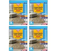 4 x Zero In Carpet Beetle Killer Strips Pack Of 20 Strips ZER974