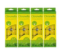 4 x10 Citronella Insect Tealight Candles Ideal for Insect & Bugs Repellent with Fresh Lime Scent By ZOPPER