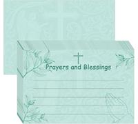 4 x6 inch Christian Prayer Cards 50 Pcs Religious Blessing Greeting Cards Prayer Theme Blank Note of Wedding Baptism Faith-Based Christian Stationery Sympathy Encouragement (50 Pcs)