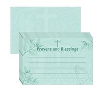 4 x6 inch Christian Prayer Cards 50 Pcs Religious Blessing Greeting Cards Prayer Theme Blank Note of Wedding Baptism Faith-Based Christian Stationery Sympathy Encouragement (50 Pcs)