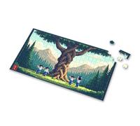 4 Year Old Boy Gift Four Friends Gather Under The Majestic Braided Tree In The Forest Picture Puzzle Jigsaw Puzzles 500 Pieces Jigsaw(300PCS)